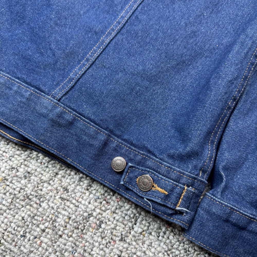 Vintage Wrangler Denim Jacket Mens Large Blue FFA Back Future Farmers Of America - Picture 10 of 11